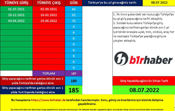 185 gün hesaplama kaltı mı nasıl yapılır