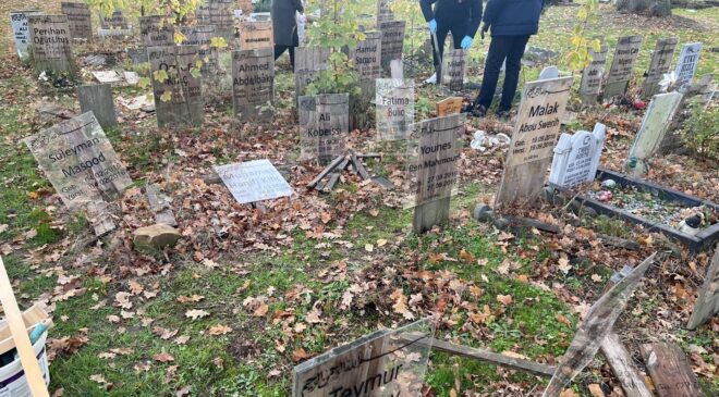 Almanya’daki Stöcken Müslüman Mezarlığı’na çirkin saldırı