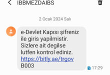 IBBMEZDAIBS şüpheli sms aldıysanız dikkat!